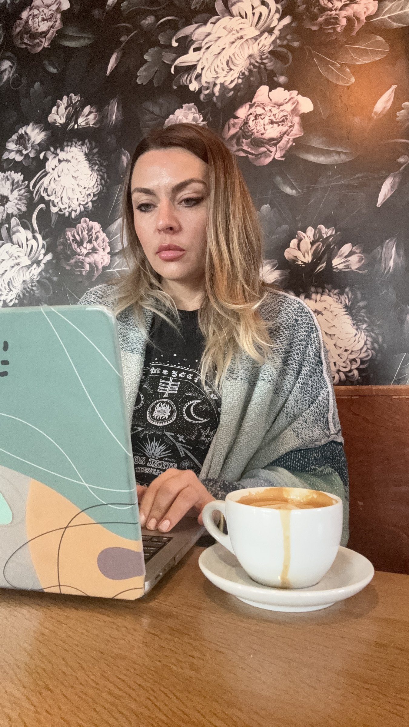 Working from a cafe with a flat white